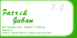 patrik guban business card